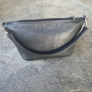 Tignanello Black Pebble Leather Bag With Shoulder Strap